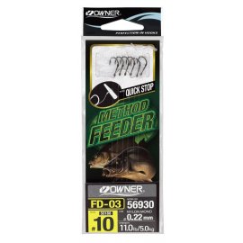 návazec Owner FD-03,háček č.14,vlasec 0.20 mm/6ks/