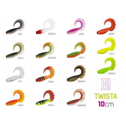 Umělá nástraha Delphin TWISTA UVs / 5ks - 10cm/BERRY