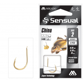 Mikado Navázané Háčky Sensual Chinu No 4 G / Vlasec: 0.22mm/70cm 8 Ks