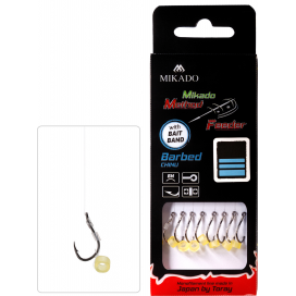 Mikado Návazec Mf S Gumkou Háček S Protihrotem Číslo 12 / Vlasec 0.23mm/10cm 8 Ks