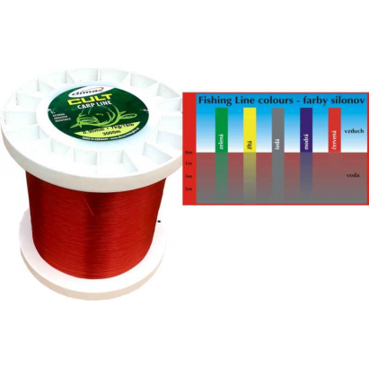 Climax silon CULT Carpline červený 300m Průměr: 0,25mm 5kg / 11lb