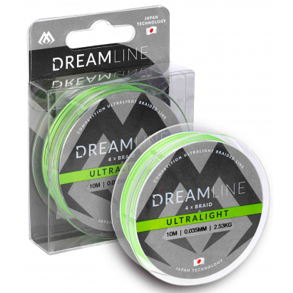 Mikado Pletená Šňůra Dreamline Ultralight 0.058mm/4.43kg/10m Fluo Zelená 1 Cívka