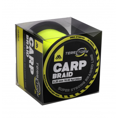 Mikado Pletená Šňůra Territory Carp Braid 1200m Fluo Yellow 