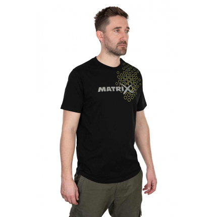 Matrix Tričko Black Hex Print T-Shirt