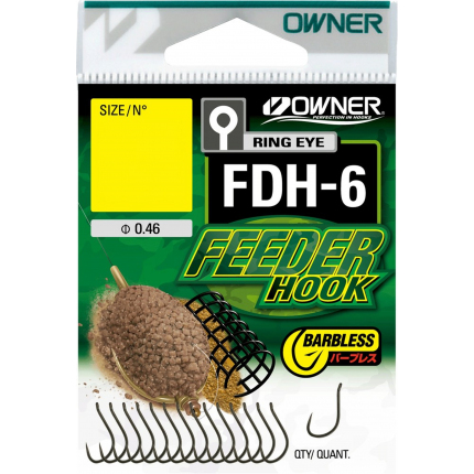 háček OWNER s očkem /15ks/ FDH-6.12: FEEDER HOOK 56946.12