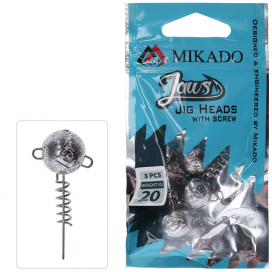 Mikado Šroubové Jigové Jaws Hlavičky 50g 3 Ks