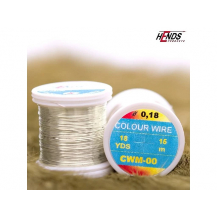 Hends kroužkovací drátek Colour Wire 0,09mm 21,6m Stříbrná