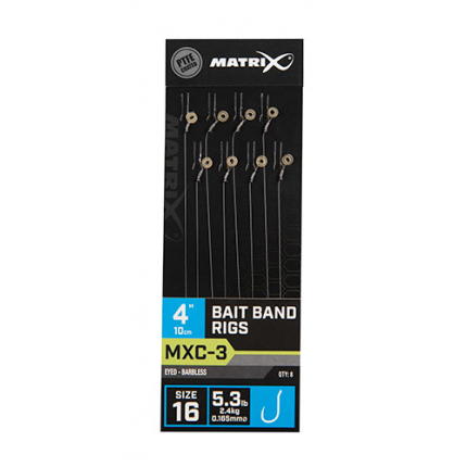 Matrix Návazec MXC-3 4” Bait Band Rigs 10 cm