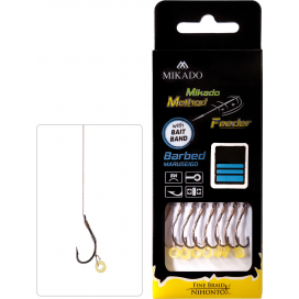 Mikado Návazec Mf S Gumkou Háček S Protihrotem Číslo 4 / Pletená Šňůra 0.16mm/10cm 8 Ks