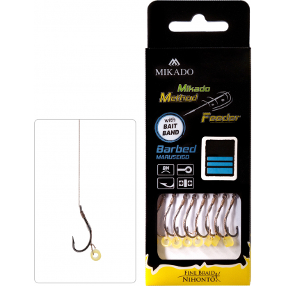 Mikado Návazec Mf S Gumkou Háček S Protihrotem Číslo 4 / Pletená Šňůra 0.16mm/10cm 8 Ks