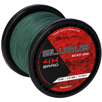 Mikado Pletená Šňůra Silurus 4 X Braid 600m Zelená
