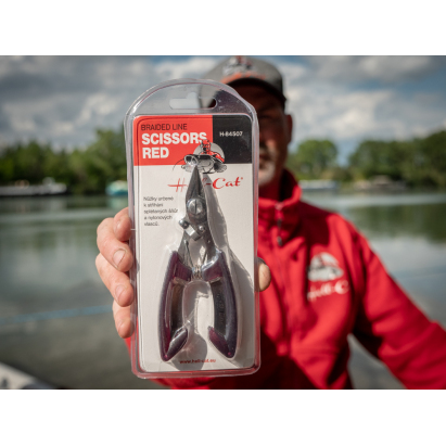 Hell-Cat Nůžky Scissor for braided line-S/S Claret-red