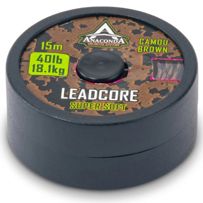 Anaconda olověnka Super Soft Leadcore 40lb 15m hnědá