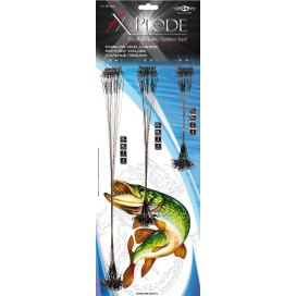 Mikado Ocelové Lanko S Obratlíkem Kulovým (fs) Tabule 30cm/10kg Zelený 2x30 Ks