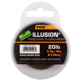 Fox Šokový Vlasec Edges Illusion Leader Transparent Khaki