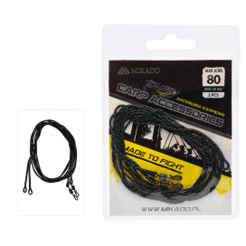 Mikado Návazec Kaprový Set Leadcore 80cm S Rychloobratlíkem 2 Ks Mikado Návazec Kaprový Set Leadcore 80cm S Rychloobratlíkem 2 Ks