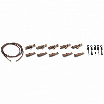 Anaconda Quick Change Safety Lead Clip Kit jungle hnědá 5ks