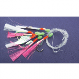 Mistrall systém pro lov makrel 0,60mm velikost háčku 3/0 růžovo-bílá