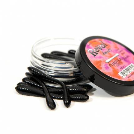 Revol Baits nástraha Leech 70mm příchuť krevetka, barva černá 10ks