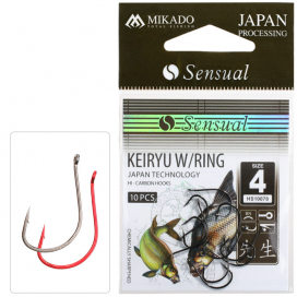 Mikado Háček Sensual Keiryu W/ring Vel. 12 Red 10 Ks