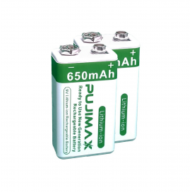 nabíjecí Lith. baterie 9V/650mAh (1000 cyklů) 2ks