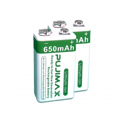 nabíjecí Lith. baterie 9V/650mAh (1000 cyklů) 2ks