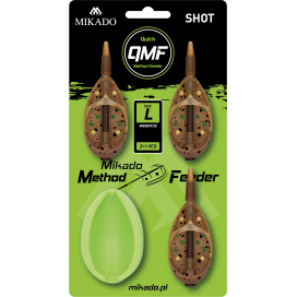 Mikado Krmítko Method Feeder Shot Q.m.f. Set L 3x30g + Forma 1 Sada