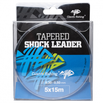 Giants fishing Ujímaný šokový vlasec Tapered Shock Leader 5 x 15 m / 0,30 - 0,50 mm Giants fishing Ujímaný šokový vlasec Tapered Shock Leader 5 x 15 m / 0,30 - 0,50 mm