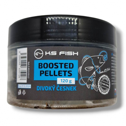 KS Fish Boosted Pellets 120g Divoký česnek KS Fish Boosted Pellets 120g Divoký česnek