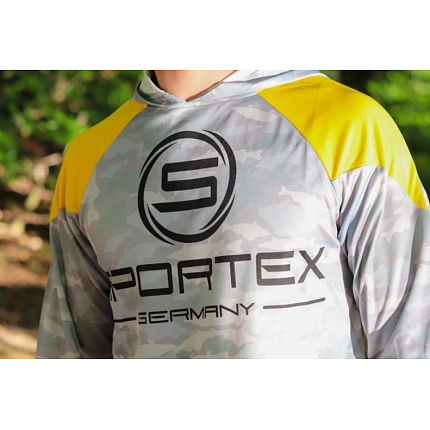 Sportex Tričko s Dlouhým Rukávem Dres UPF 50 Žluto/Šedé