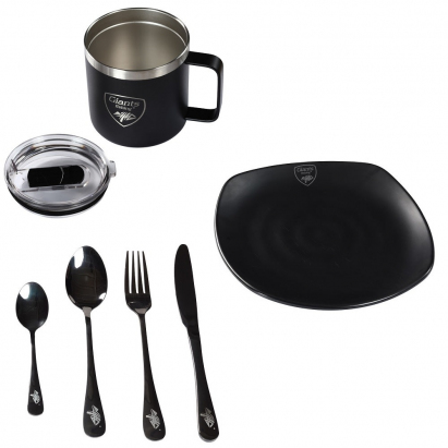 Giants fishing Set nádobí - termo hrnek + sada příborů + talíř Giants fishing Set nádobí - termo hrnek + sada příborů + talíř