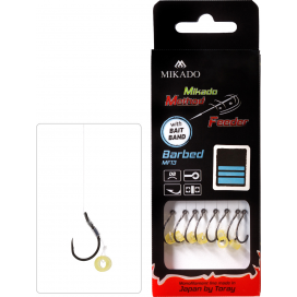 Mikado Návazec Mf S Gumkou Háček S Protihrotem Číslo 10 / Vlasec 0.23mm/10cm 8 Ks