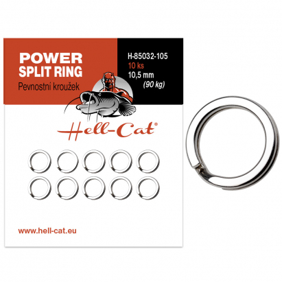 Hell-Cat Pevnostní kroužek Power Split Ring 10ks|vel.10,5mm (90kg) Hell-Cat Pevnostní kroužek Power Split Ring 10ks|vel.10,5mm (90kg)