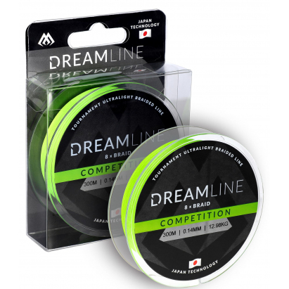 Mikado Pletená Šňůra Dreamline Competition 0.23mm/23.61kg/300m Fluo Zelená 1 Cívka Mikado Pletená Šňůra Dreamline Competition 0.23mm/23.61kg/300m Fluo Zelená 1 Cívka