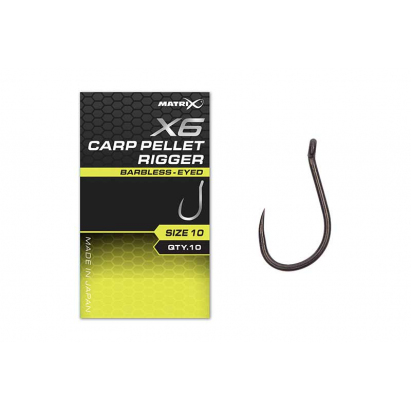 Matrix X6 - Carp Pellet Rigger Hooks Matrix X6 - Carp Pellet Rigger Hooks