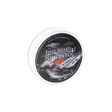 Mikado Pletená Šňůra Nihonto Fine Braid 15m Bílá