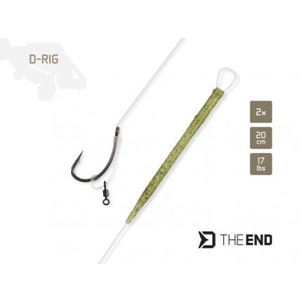 Delphin Návazec TheEND D-Rig 20 cm 17 lb 2 ks