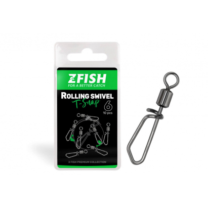 Zfish Obratlík s Karabinkou Rolling Swivel With T Snap 10 ks