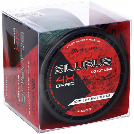 Mikado Pletená Šňůra Silurus 4 X Braid 600m Zelená