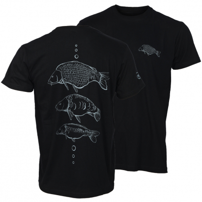 Giants fishing Tričko pánské černé Tři kapři|vel. 2XL