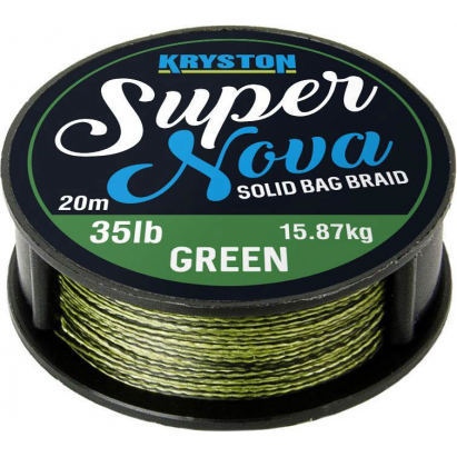 Kryston pletené šňůrky - Super Nova solid braid zelený 15lb 20m Kryston pletené šňůrky - Super Nova solid braid zelený 15lb 20m