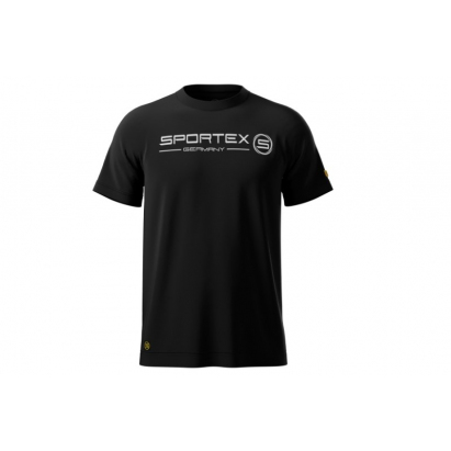 Sportex rybářské tričko T-Shirt černé s logem Velikost: M