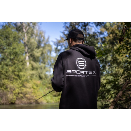 Sportex rybářská mikina s kapucí černá Velikost: L