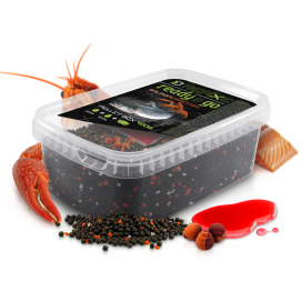 Delphin Pelety Reaxe Ready&Go Pellet Box + Booster a Nástrahy Losos-Rak 400 g