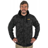 Mikbaits Bunda se zipem Black Camou Sherpa Černá