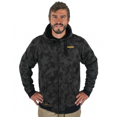 Mikbaits Bunda se zipem Black Camou Sherpa Černá Mikbaits Bunda se zipem Black Camou Sherpa Černá