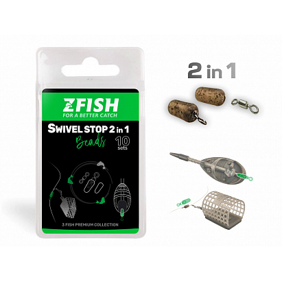 Zfish Konektor Sviwel Stop Beads 2in1 10 ks