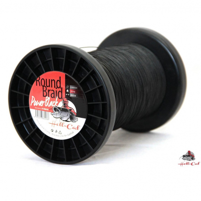 Hell-Cat Splétaná šňůra Round Braid Power Black 0,50mm, 57,50kg, 1000m