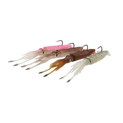 Savage Gear 3D TPE Swim Squid Red Brown 2ks