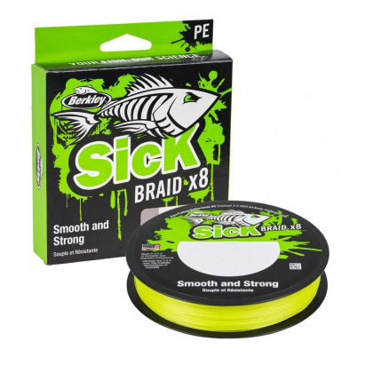 Berkley Šňůra Sick Braid x8 Hi-Vis Žlutá 150m Berkley Šňůra Sick Braid x8 Hi-Vis Žlutá 150m